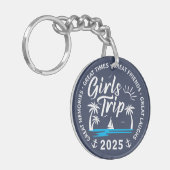 Custom Girls Trip Group Matching Beach Vacation Schlüsselanhänger (Vorderseite links)