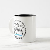Custom Girls Trip Group Matching Beach Vacation Zweifarbige Tasse (Vorderseite Links)