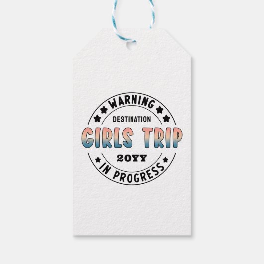 Custom Girls Trip in Progress Funny Geschenkanhänger (Rückseite)