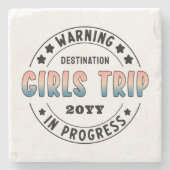 Custom Girls Trip in Progress Funny Steinuntersetzer (Vorderseite)