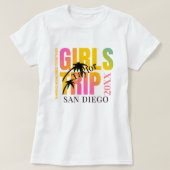 Custom Girls Trip with Name, City and Year; Summer T-Shirt (Design vorne)