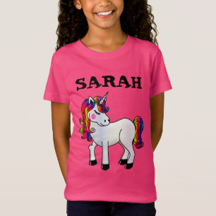 CUSTOM GIRLS UNICORNAME PINK T - SHIRT