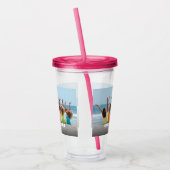 Custom Girl's Weekend Foto Acrylic Tumbler Acryltrinkbecher (Links)