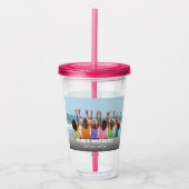 Custom Girl's Weekend Foto Acrylic Tumbler Acryltrinkbecher (Vorderseite)
