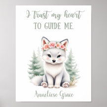 Custom Girls Woodland Wolf Quote Kinderzimmer