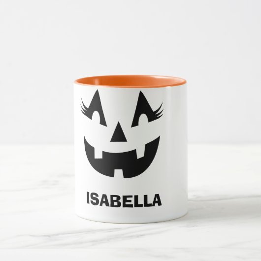 Custom Girly Face Halloween Tasse - Niedlich perso (Zentrum)