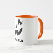 Custom Girly Face Halloween Tasse - Niedlich perso (VorderseiteRechts)