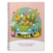 Custom Girly Floral Car Osterthema Notizblock (Vorderseite)