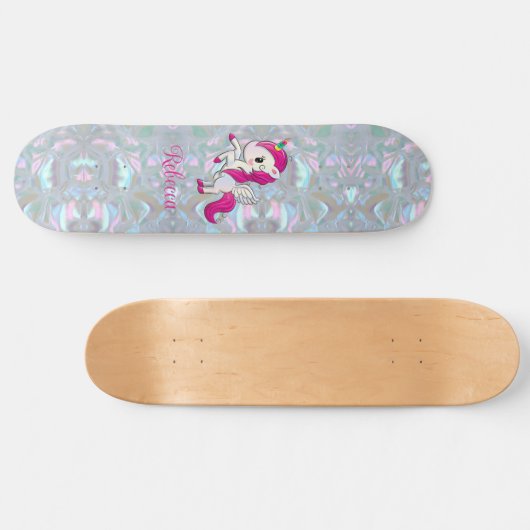 Custom Girly Funkelnd Imitate Mutter von Pearl Uni Skateboard (Horizontal)