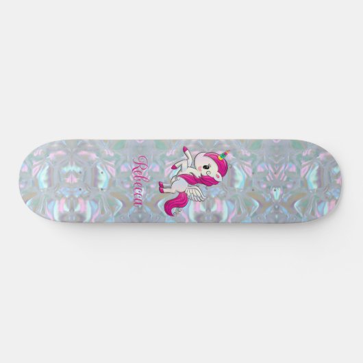 Custom Girly Funkelnd Imitate Mutter von Pearl Uni Skateboard (Horizontal)