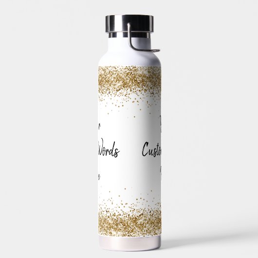 Custom Girly Gold Glitzer Personalisiert Ihre Wort Trinkflasche (Links)