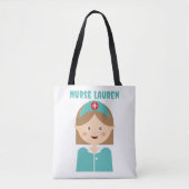 Custom Girly Nurse Halloween Trick Leckerei Tasche (Vorderseite)