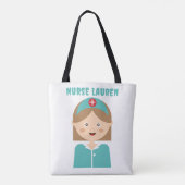 Custom Girly Nurse Halloween Trick Leckerei Tasche (Rückseite)