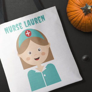 Custom Girly Nurse Halloween Trick Leckerei Tasche