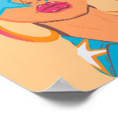 Custom Girly Portrait Preppy Dorm Decke Blond Hair Poster (Ecke)