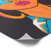 Custom Girly Portrait Preppy Dorm Decke Brünett Poster (Ecke)