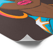 Custom Girly Portrait Preppy Dorm Decke Dunkle Hau Poster (Ecke)