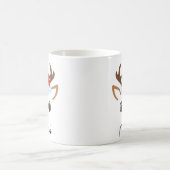Custom Girly Reindeer Face Coffee Mug  Kaffeetasse (Mittel)