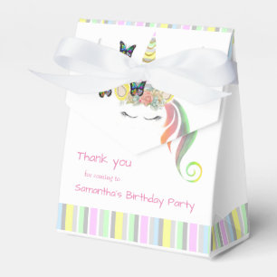 Custom Girly Unicorn Gesicht Geburtstag Danke Geschenkschachtel