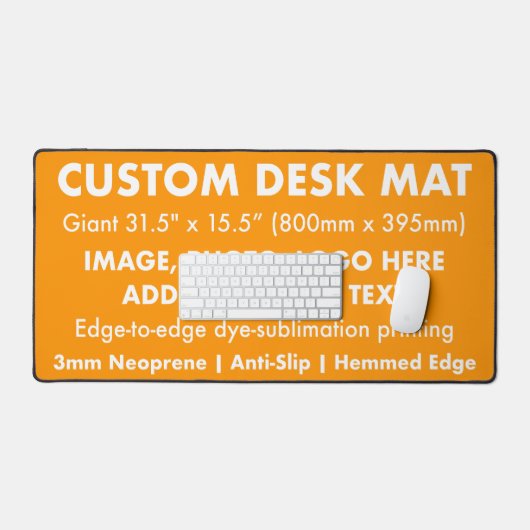 Custom Girobüroschreibmatte - Mandarine Orange Schreibtischunterlage (Tastatur & Maus)