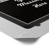 Custom Gitarren Verstärker Rock and Roll Themed Poster (Ecke)