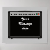 Custom Gitarren Verstärker Rock and Roll Themed Poster (Vorne)