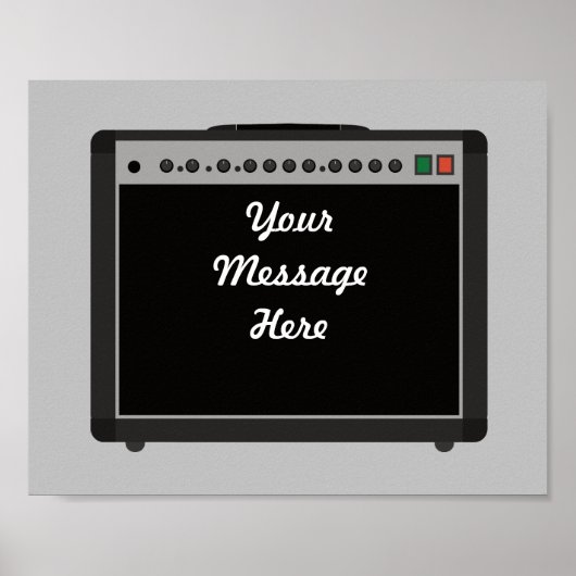 Custom Gitarren Verstärker Rock and Roll Themed Poster (Vorne)