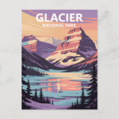 Custom Glacier National Park Winter Lake McDonald Postkarte (Vorderseite)