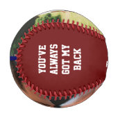 Custom GLAD DU BIST MEIN GRANDAD 2 Foto BURGUNDY Baseball (Vorderseite Links)