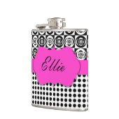 Custom Glam Black und White Flachmann (Links)