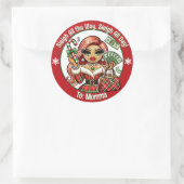 Custom Glam Diva Gingerbread Weihnachtsgeschenke T Runder Aufkleber (Tasche)