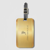 Custom Glamorous Gold Look Elegant Template Luxury Gepäckanhänger (Vorderseite Vertikal)