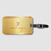 Custom Glamorous Gold Look Elegant Template Luxury Gepäckanhänger (Vorderseite (Horizontal))