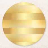 Custom Glamour Gold Look Leere Moderne Elegant Runder Pappuntersetzer (Vorderseite)
