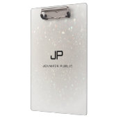 Custom Glamour Modernes Mit Monogramm Elegantes Klemmbrett (Links)