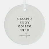 Custom Glass Christmas Ornament, Upload your Photo Ornament Aus Glas (Rückseite)