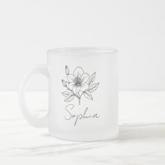 Custom Glass Tasse, Personalisiert Bridesmaid Tass Mattglastasse (Links)