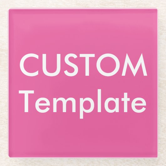 Custom Glass Untersetzer 4.2" Quadrat mit Gummifüß (Vorderseite)