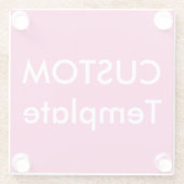 Custom Glass Untersetzer 4.2" Quadrat mit Gummifüß (Rückseite)