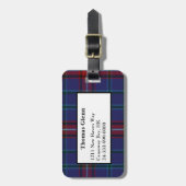 Custom Glenn Tartan Kariert Luggage Tag Gepäckanhänger (Vorderseite vertikal)