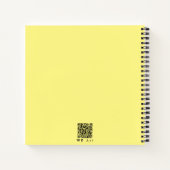 Custom Gliding Yellow "Heart to Heart" Journal Notizblock (Rückseite)