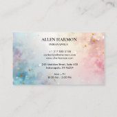 Custom Glitter Blue Opal Stone Background Visitenkarte (Rückseite)