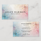 Custom Glitter Blue Opal Stone Background Visitenkarte (Vorne/Hinten)