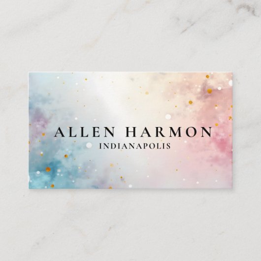 Custom Glitter Blue Opal Stone Background Visitenkarte (Vorderseite)