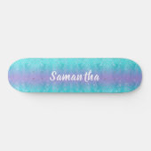 Custom Glitzer Mermaid Skateboard (Horizontal)