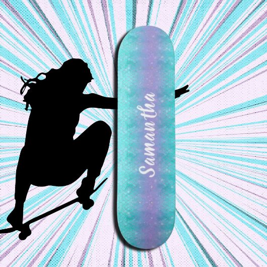 Custom Glitzer Mermaid Skateboard