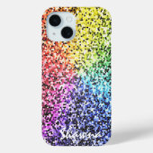 Custom Glitzer Rainbow iPhone Case Sparkle (Rückseite)