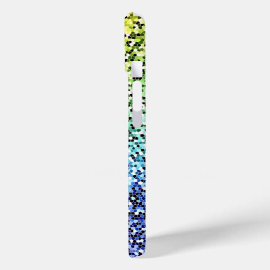 Custom Glitzer Rainbow iPhone Case Sparkle (Rückseite / Links)