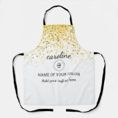 Custom Glitzer Salon Schürze - Personalisiert Styl (Vorderseite)