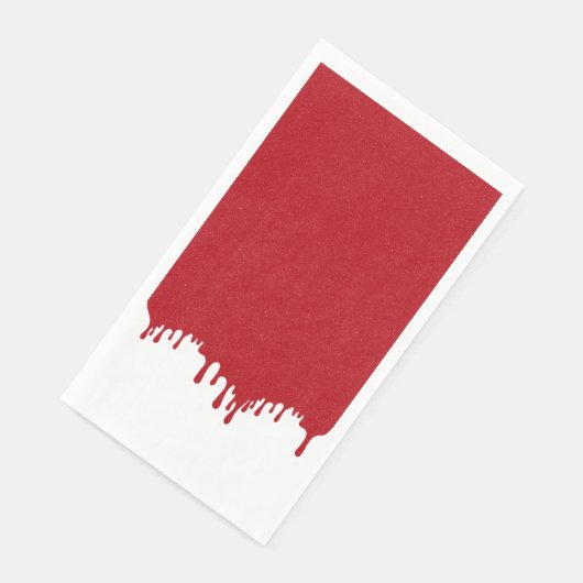 Custom Glossar Tomato Red Tropfen Paper Napkins Serviette (Ecke)